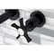 Kingston Brass KS8020NX Two-Handle Wall Mount Tub Faucet, Matte Black KS8020NX - alternate 2